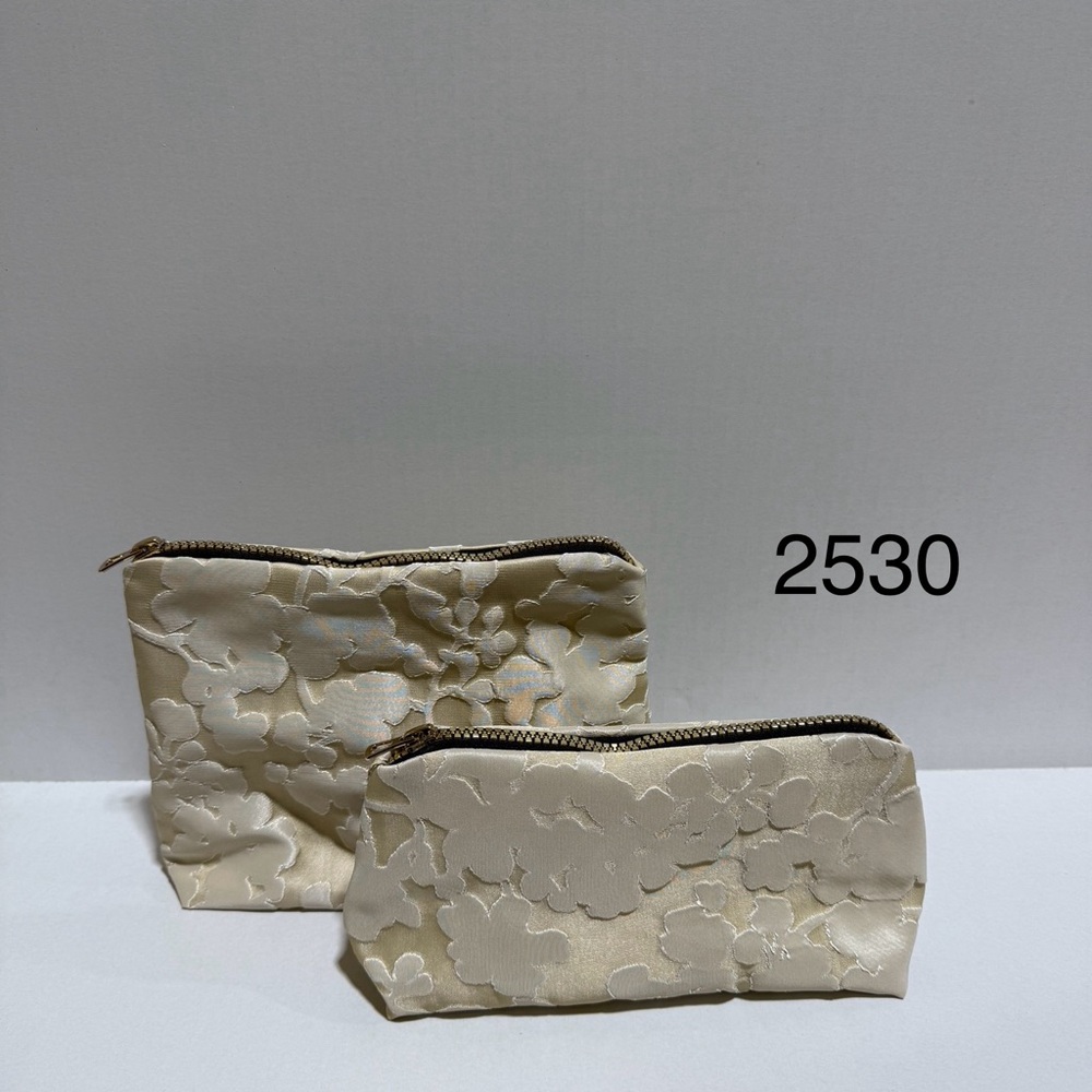 Floral Cream Cosmetic Bag Set